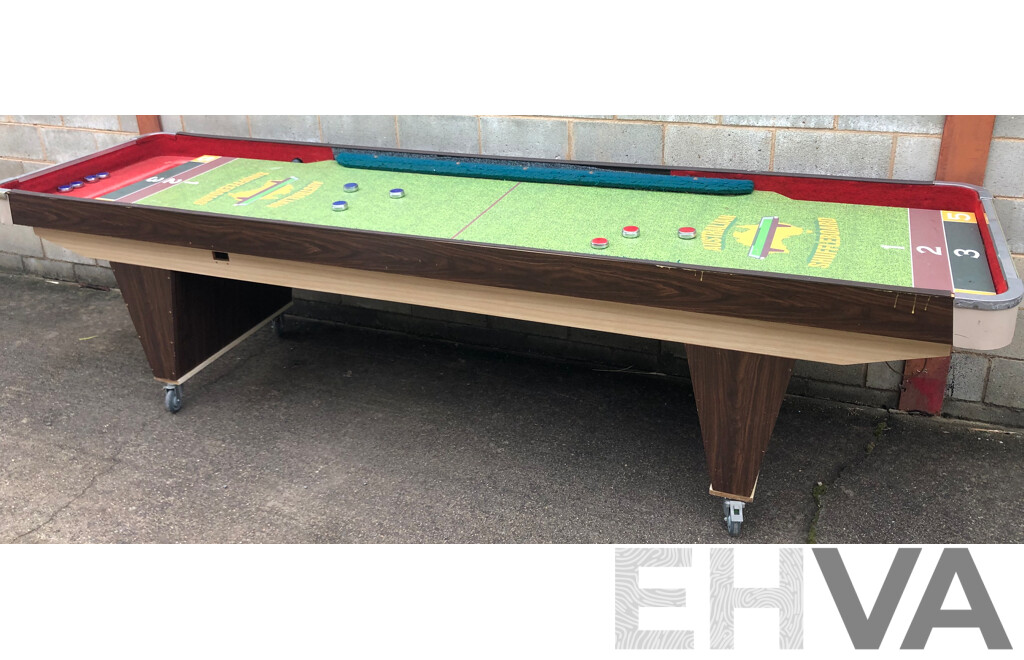 Australian Shuffleboad Game Table with Mobile Base