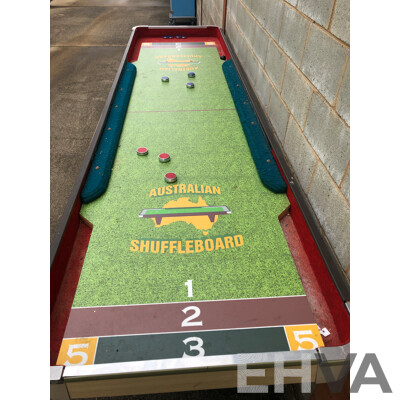 Australian Shuffleboad Game Table with Mobile Base