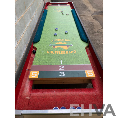 Australian Shuffleboad Game Table with Mobile Base