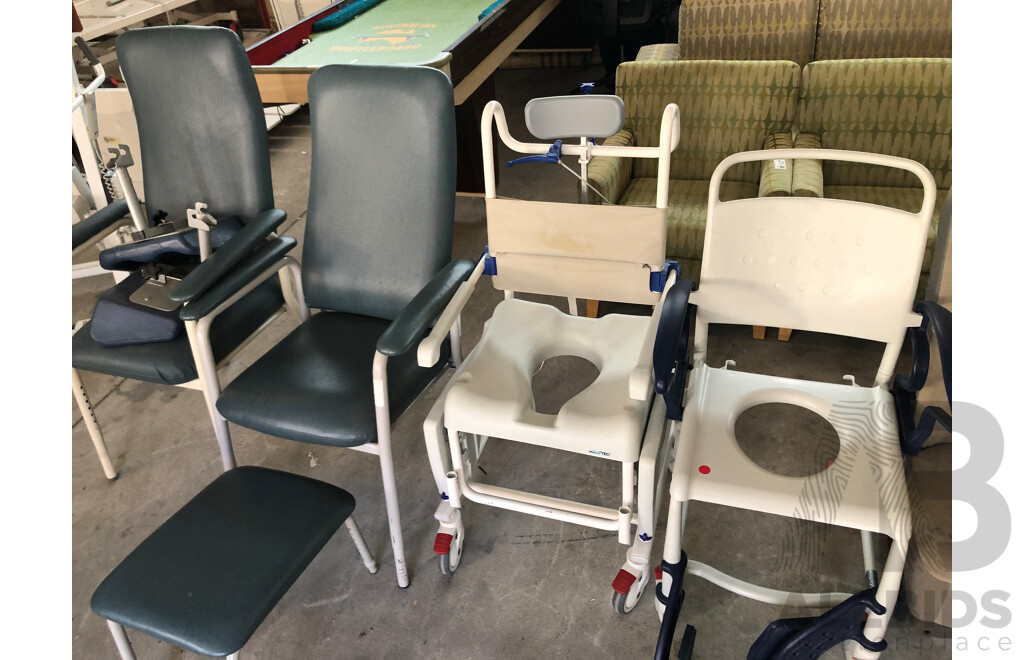 Manual and Electric Recliners, Vehicle Chairs, Therapy and Shower Chairs - Lot of 10