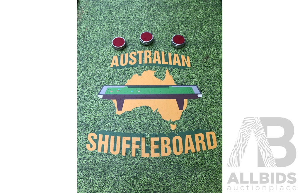 Australian Shuffleboad Game Table with Mobile Base