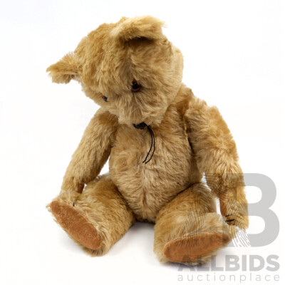 VIntage Teddy Bear with Articulated Limbs and Head and Much Character
