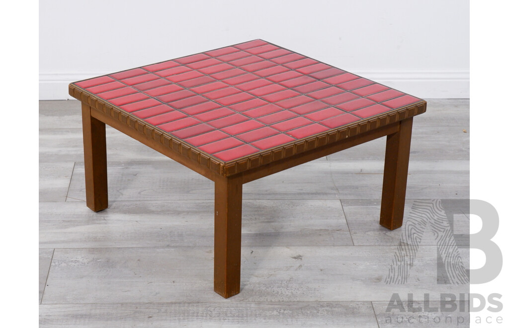 Retro Red Tile Coffee Table