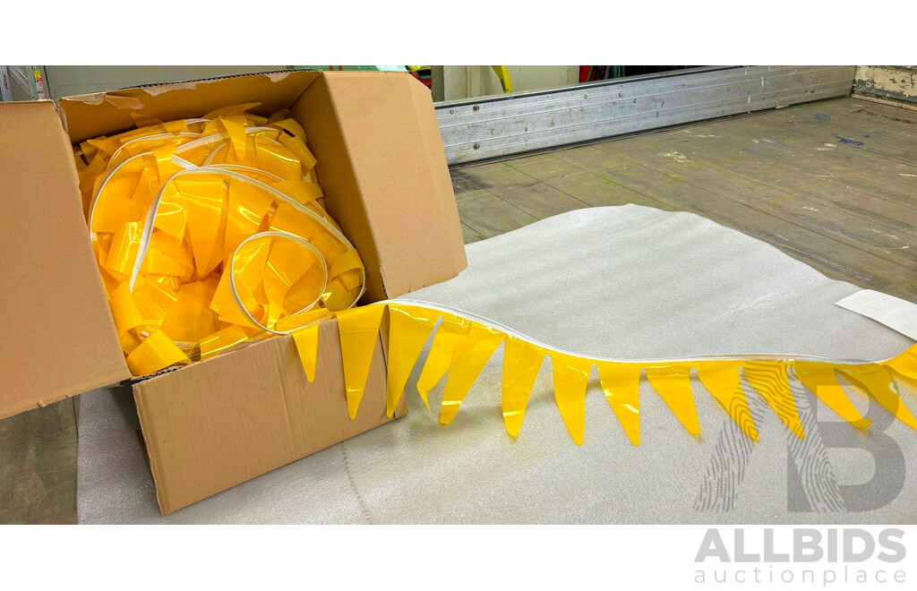100m Yellow Flag Bunting - New