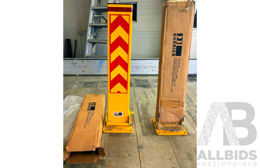 Barrier 800mm Fold Down Bollards - Lot of Two - New
