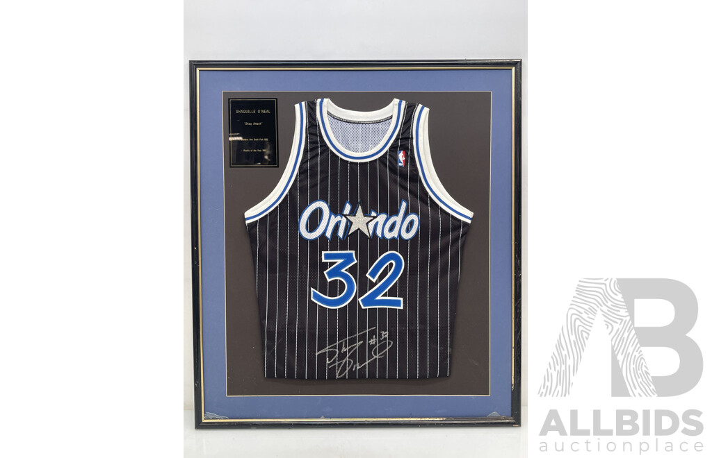 Shaquille O'Neal Orlando Magic Signed Framed Jersey