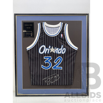 Shaquille O'Neal Orlando Magic Signed Framed Jersey