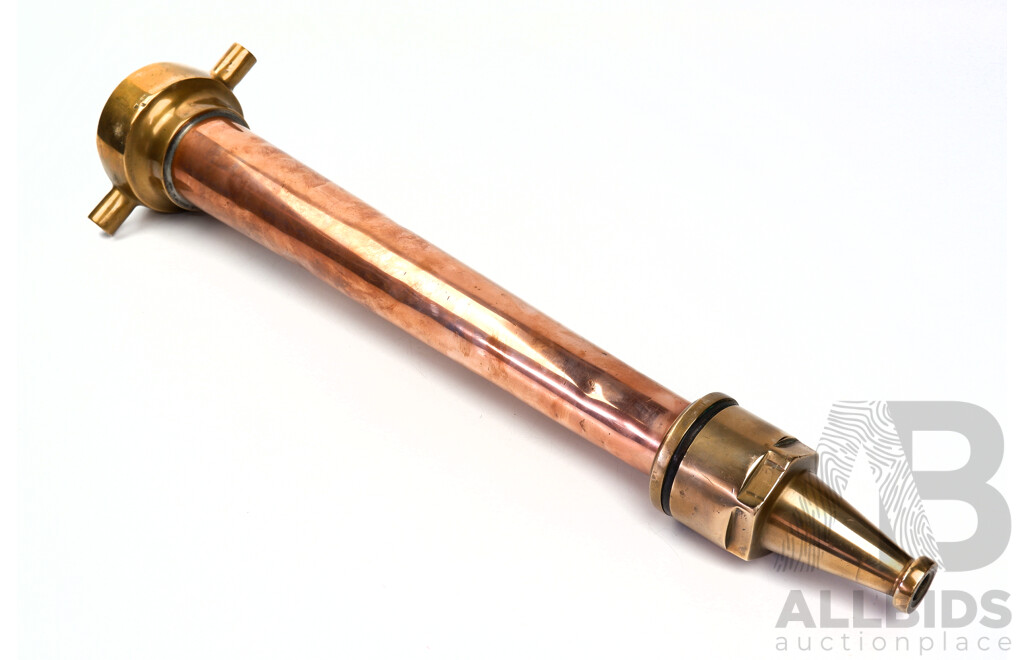 Vintage Copper and Brass Fire Hose Nozzle
