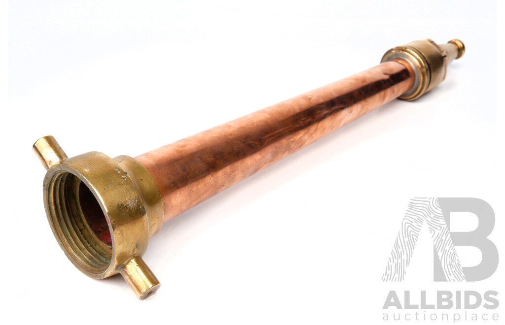 Vintage Copper and Brass Fire Hose Nozzle