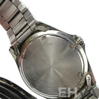 Men's Seiko Sapphire Stainless Steel Wrist Watch V743-8B50