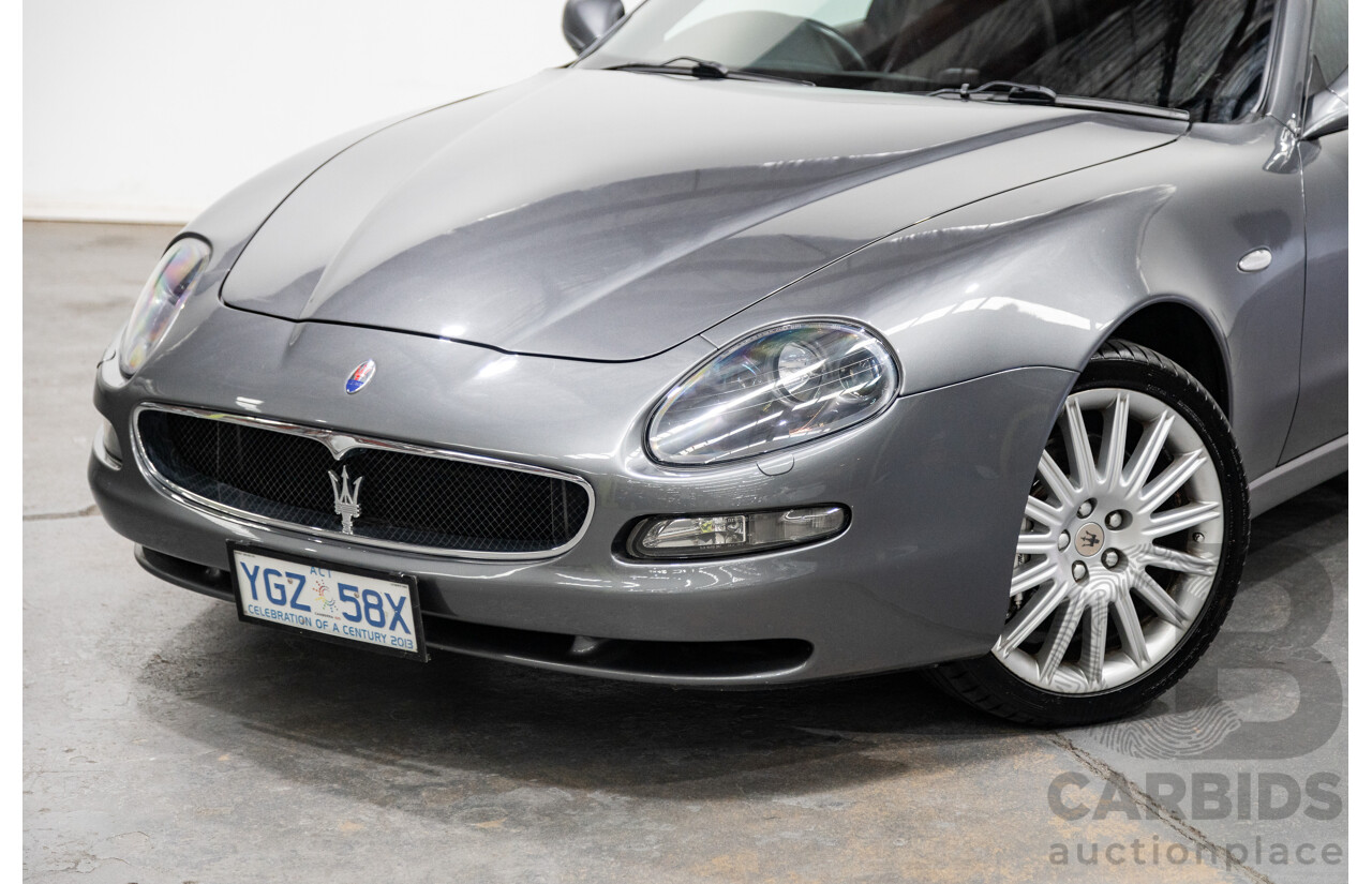 7/2002 Maserati Coupe Cambiocorsa 2d Coupe Grigio Alfieri Metallic Grey V8 4.2L - 09/2009 Import