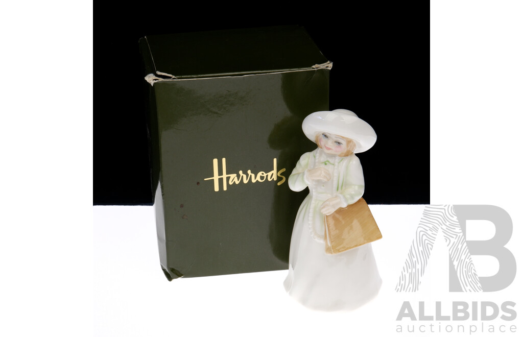 Royal Doulton Porcelain Figure, Almost Grown, HN 3425, by Nada M Pedly, in Original Harrods Box