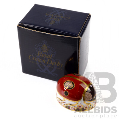 Royal Crown Derby Porcelain Lady Beetle Paperweight in Original Box