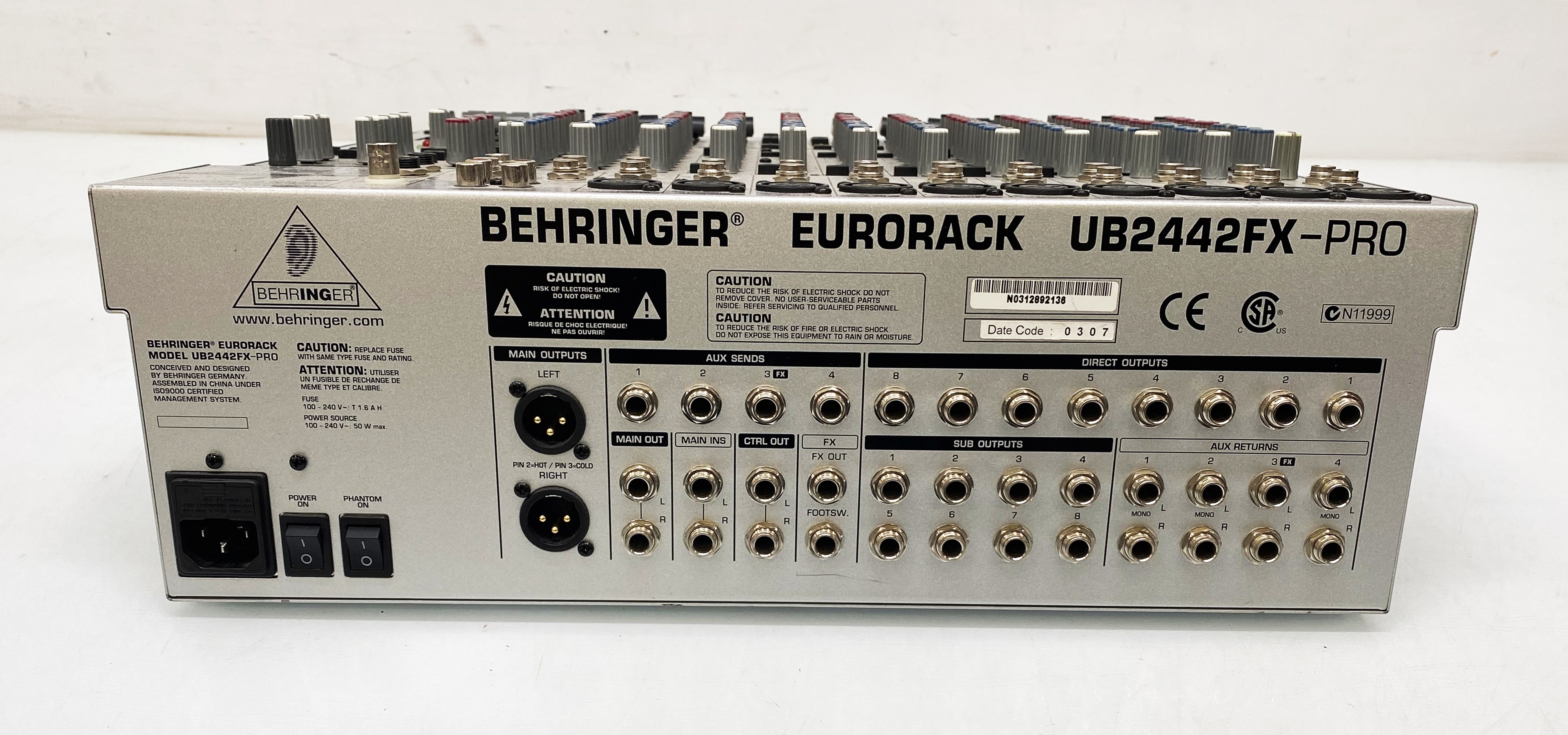 配信機器・PA機器・レコーディング機器 BEHRINGER EURORACK UB2442FX-PRO Behringer | Product | UB2442FX-PRO