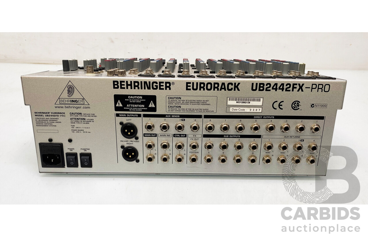 Behringer (UB2442FX-PRO) Eurorack - Lot 1533533 | EHVA