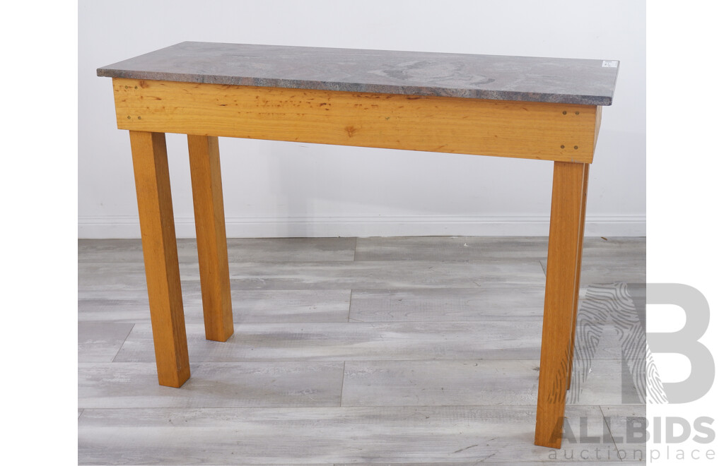 Handmade Timber Table with Granite Top
