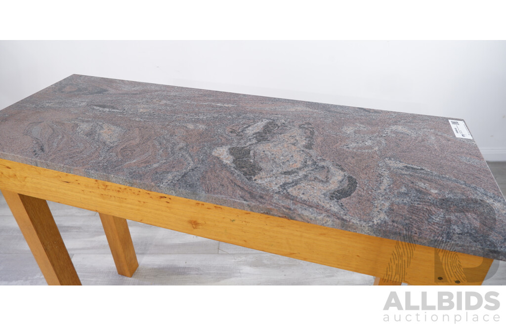 Handmade Timber Table with Granite Top