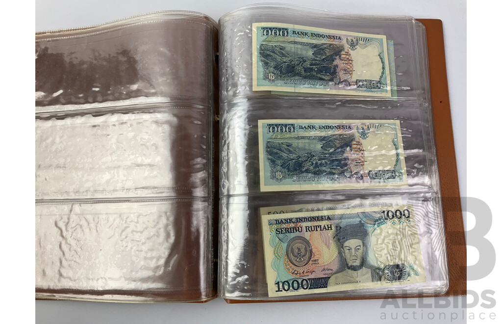 Album of WW2 Japanese Occupation Money Notes, Indonesian Paper Bank Notes and Singapore Polymer Note