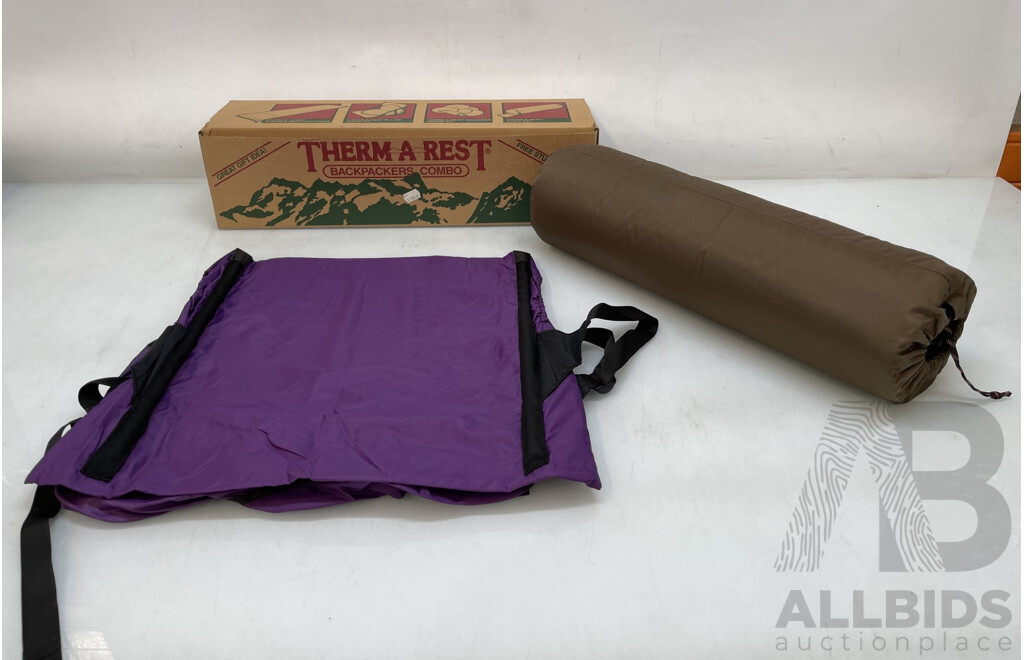 Therm a Rest Back Packers Combo Mattress and Accessories