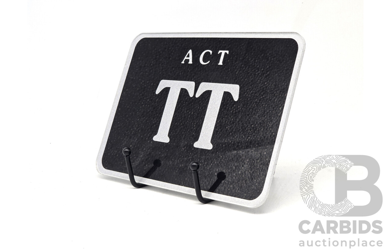 ACT Two Letter Numberplate - TT