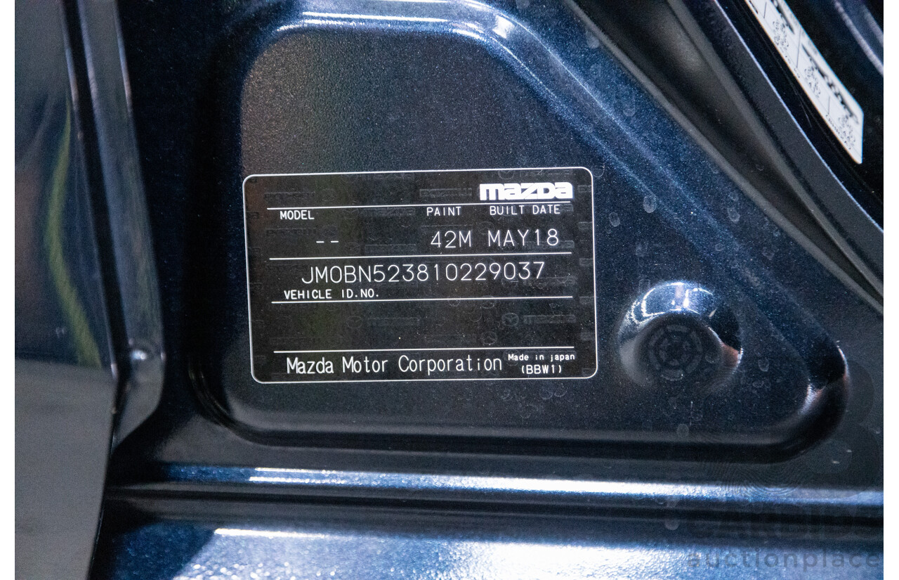 05/2018 Mazda 3 SP25 BN MY18 4D Sedan Deep Crystal Blue Metallic 2.5L