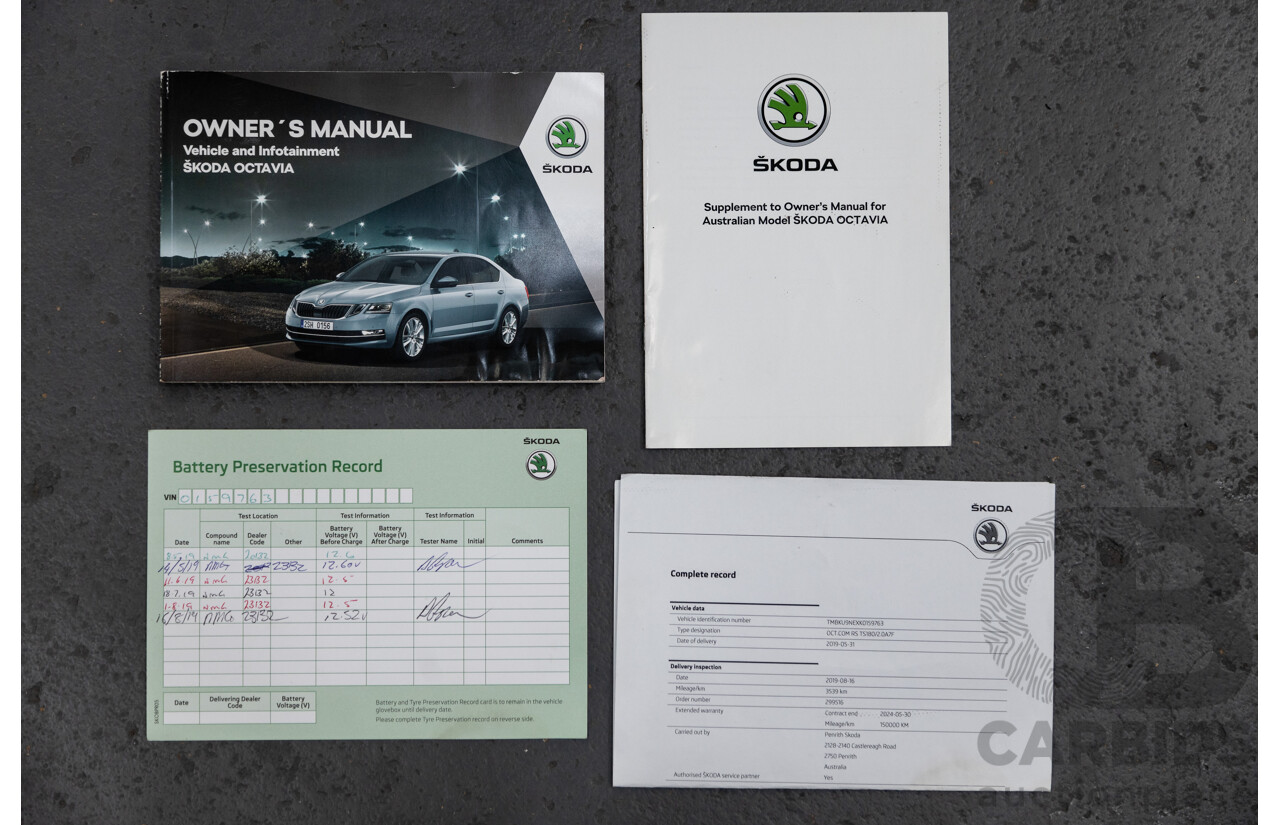 05/2019 Skoda Octavia RS 245 180 TSI NE MY19 4D Wagon Metallic Black Turbo 2.0L