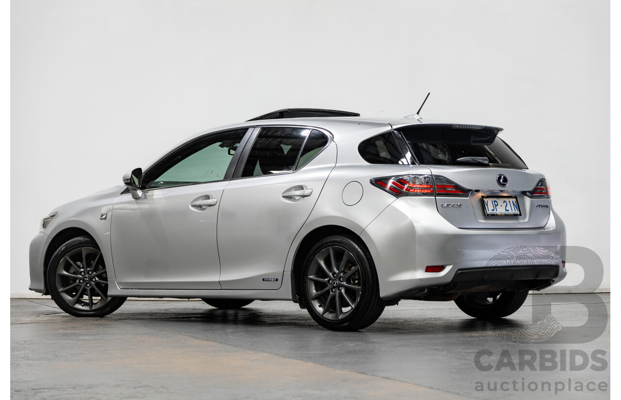 03/2013 Lexus CT 200H Hybrid F-Sport ZWA10R MY13 Upgrade 5D Hatchback Silver 1.8L - Hybrid