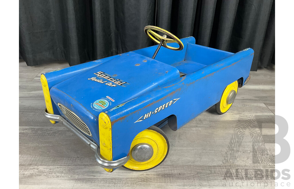 Rare Pilgrim Hi Speed Special Steel Pedal Car, Made in Australia