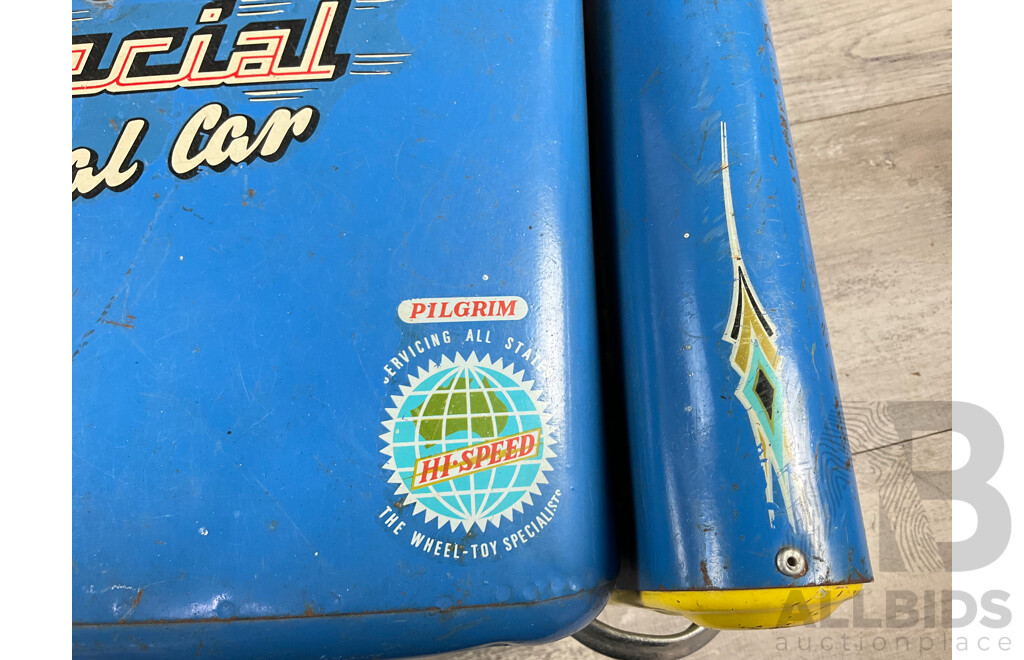 Rare Pilgrim Hi Speed Special Steel Pedal Car, Made in Australia