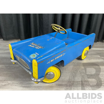 Rare Pilgrim Hi Speed Special Steel Pedal Car, Made in Australia