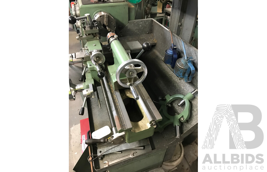 Hafco AL-250T Lathe with Custom Cabinet and Accessories