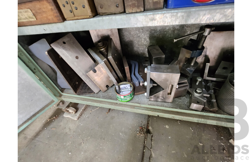 Two Metal Cabinets Containing Various Tooling, Precision Instruments/Gauges, Drill Bits and More