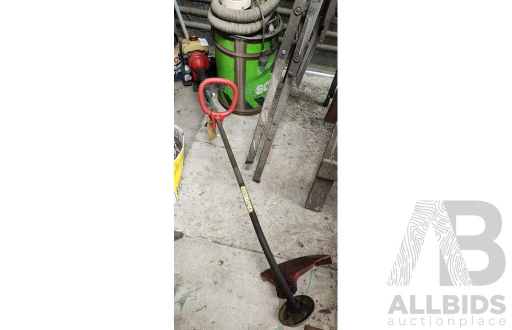 Parklander Two Stroke Bent Shaft Petrol Line Trimmer and Sadie Vaccum Cleaner Modified for Dust Extraction