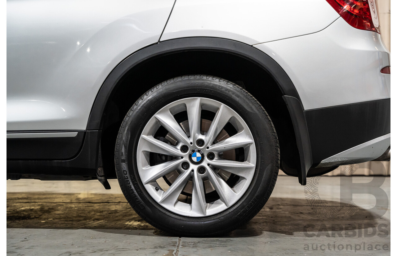 3/2012 BMW X3 Xdrive30d F25 (AWD) 4d Wagon Metallic Silver Turbo Diesel 3.0L