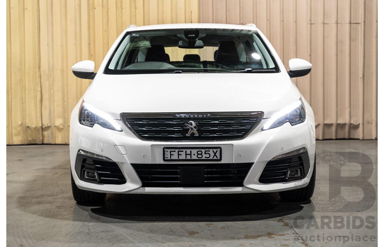 8/2018 Peugeot 308 Touring Allure T9 MY18 4d Wagon White Turbo Diesel 2.0L
