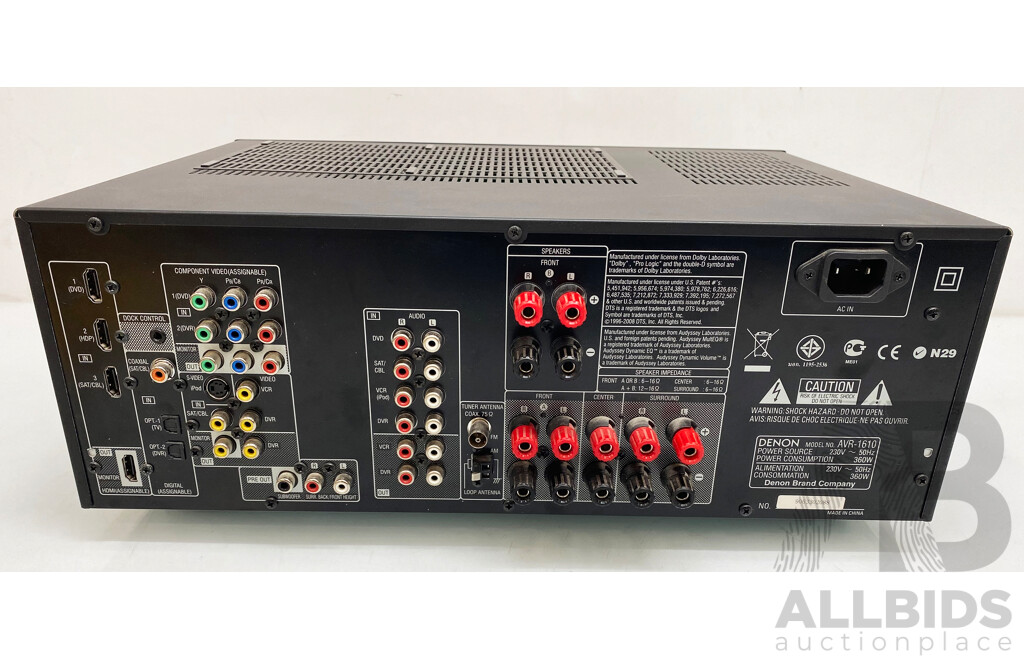 Denon (AVR-1610) 5.1 Channel A/V Surround Receiver