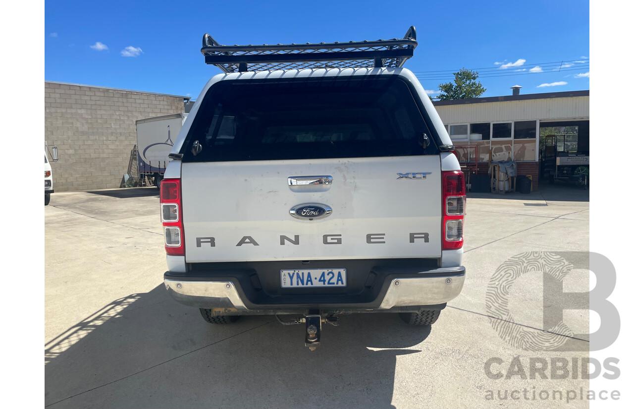 06/2017 Ford Ranger XL 3.2 (4x4) 4x4 PX MKII MY17 Crew Cab Utility White 3.2L