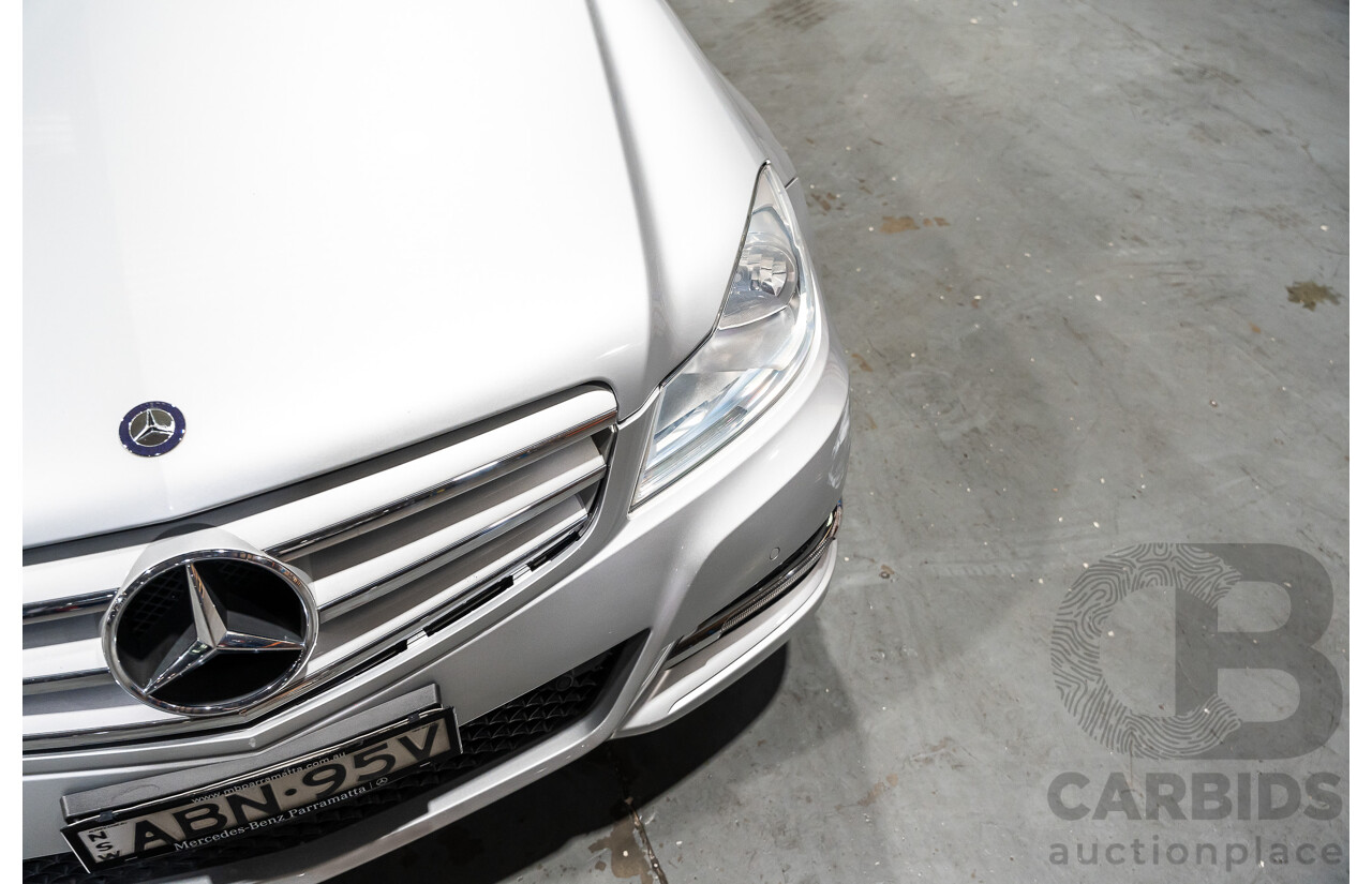 3/2013 Mercedes Benz C200 BE W204 MY13 4d Sedan Iridium Silver Metallic 1.8L