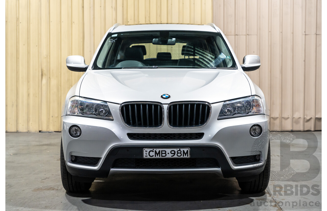 3/2013 BMW X3 Xdrive20i F25 (AWD) MY13 4d Wagon Metallic Silver Turbo 2.0L