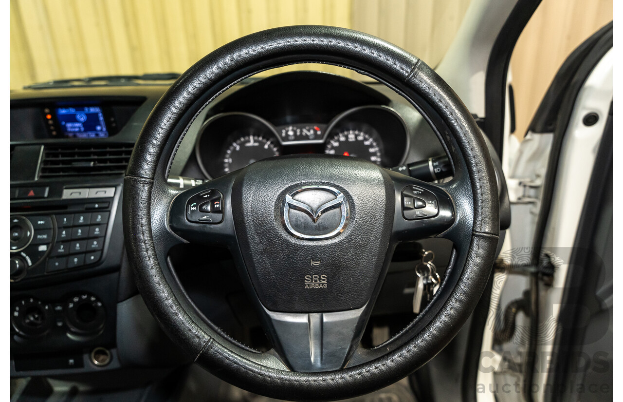 9/2013 Mazda BT-50 XT (4x2) 2d C/Chas White Turbo Diesel 2.2L