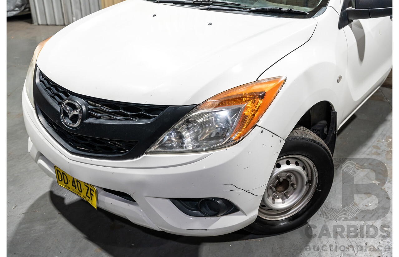 9/2013 Mazda BT-50 XT (4x2) 2d C/Chas White Turbo Diesel 2.2L