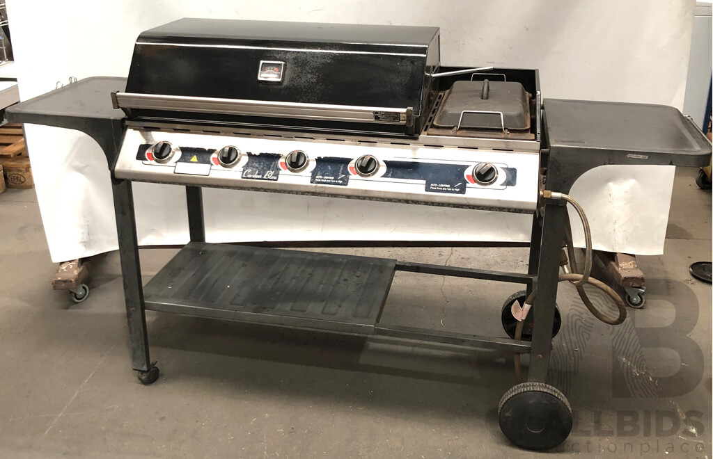 Cordon Bleu Quad Burner BBQ with Warming Tray and Cover