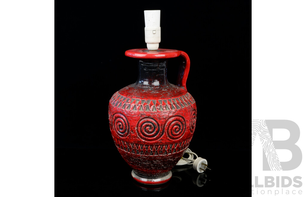Retro Gmundner Keramik Pottery Table Lamp