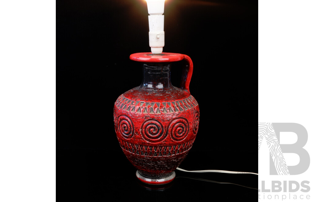 Retro Gmundner Keramik Pottery Table Lamp