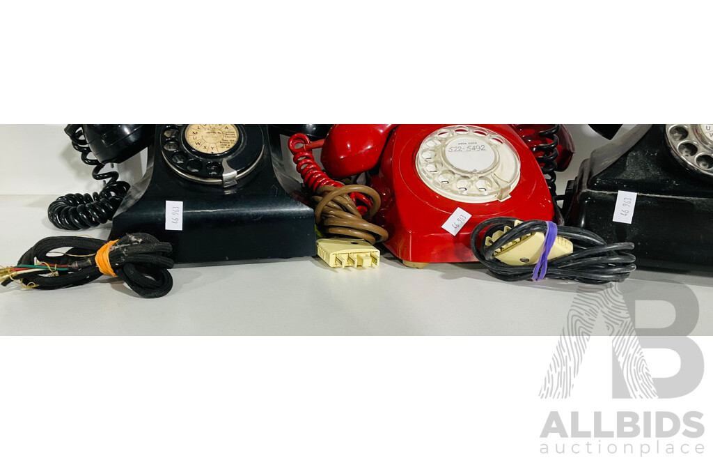 Trio of Vintage Rotary Telephones