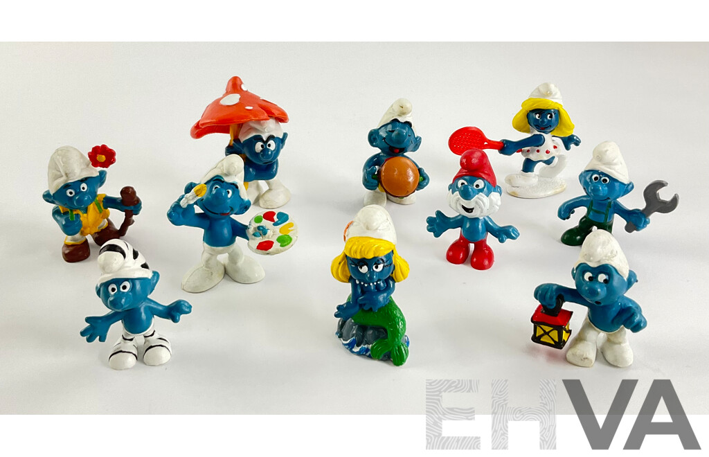 ☆ビンテージ Smurf PEYO 15体セット Vintage Peyo Schleich Smurfs Including - Lot 1564944 | EHVA
