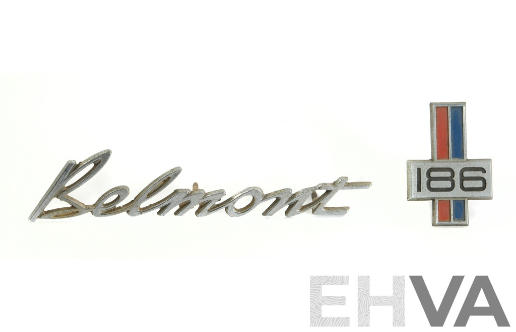 Vintage Holden HK-HG Belmont and 186 Badges