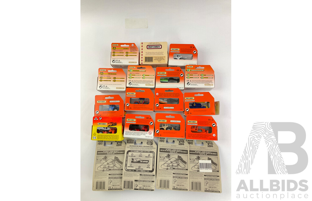 Collection of Boxed Hot Wheels and Matchbox Construction, Farming and Mining Vehicles