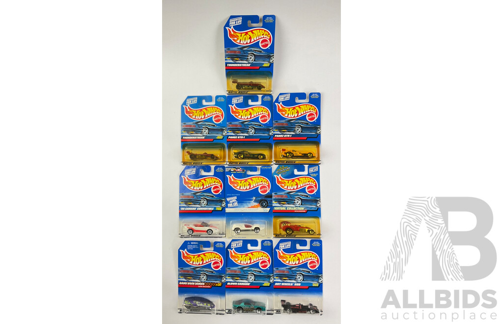 Collection of Boxed Hot Wheels Including Dragsters and Indy 500