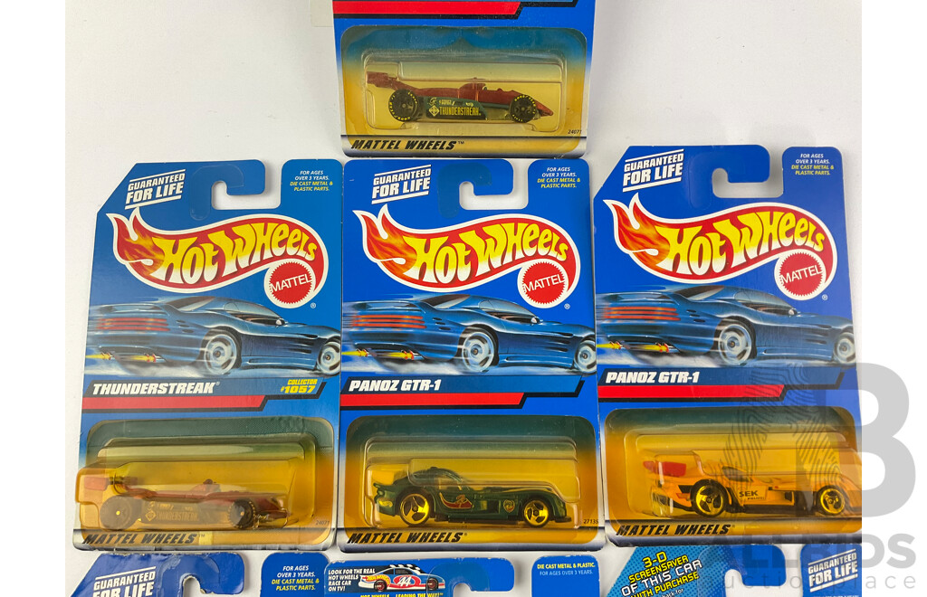 Collection of Boxed Hot Wheels Including Dragsters and Indy 500